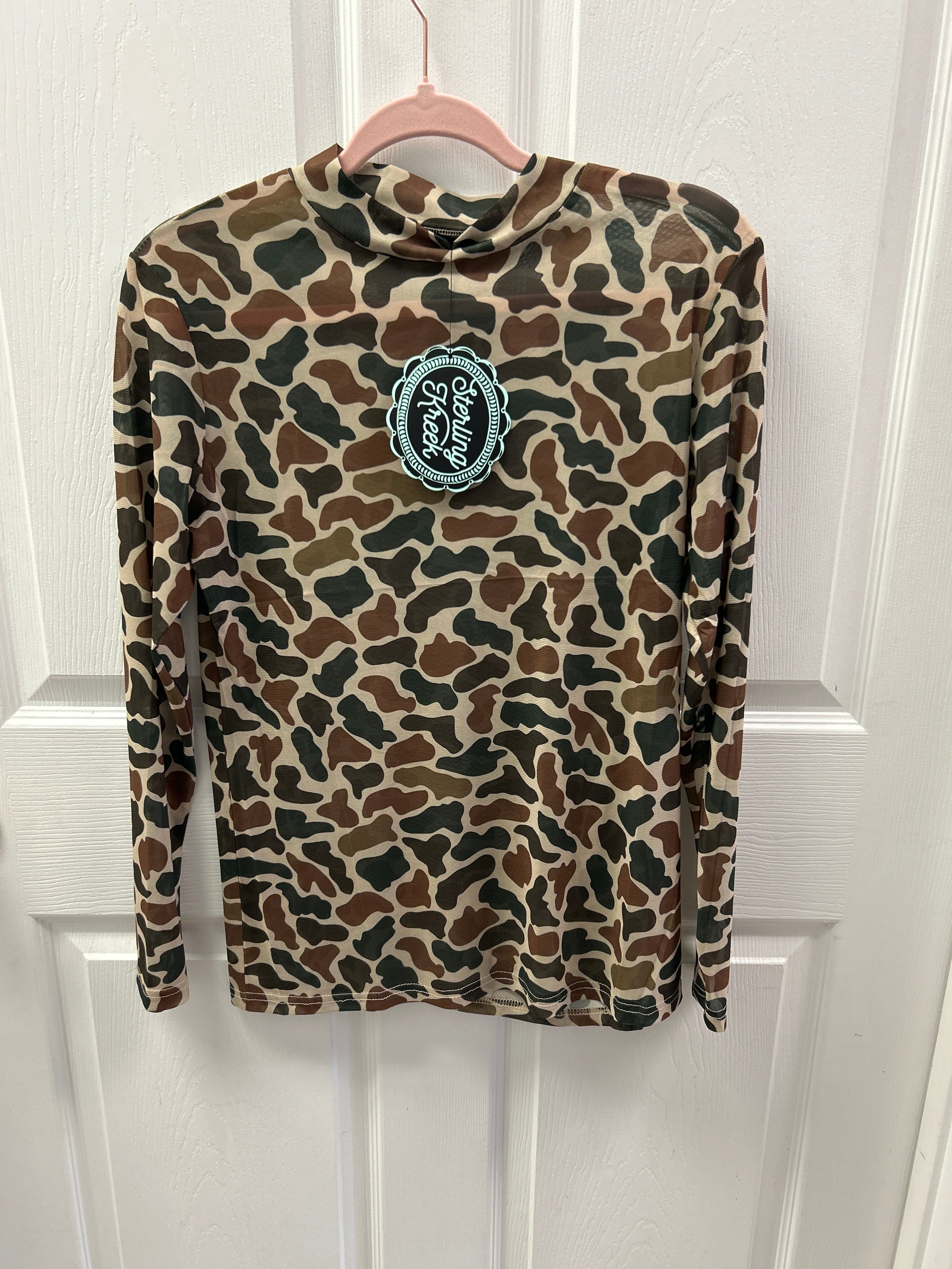 Camo mesh long sleeve