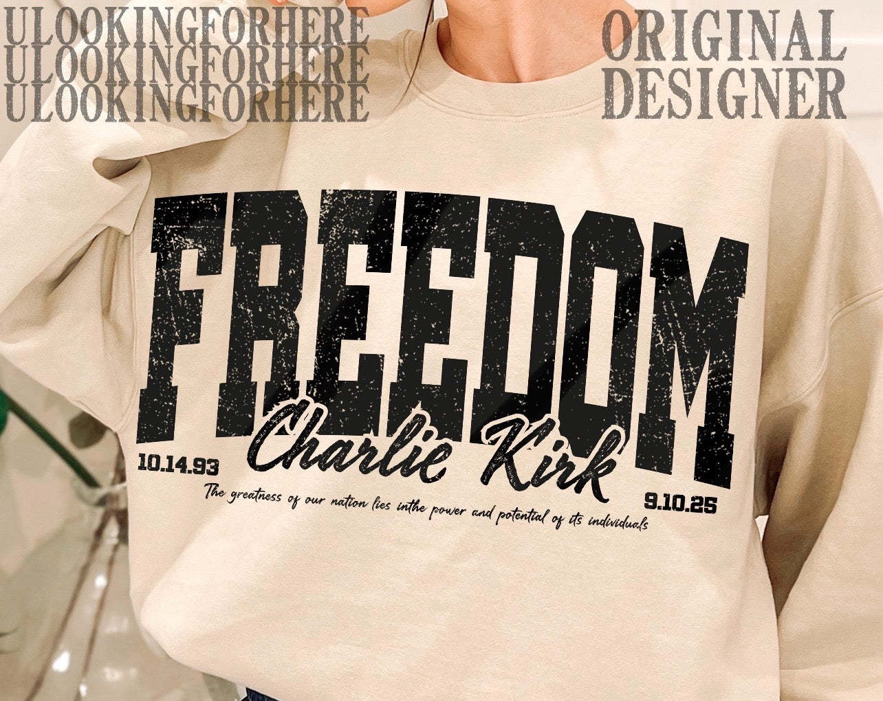 Freedom distressed Tee